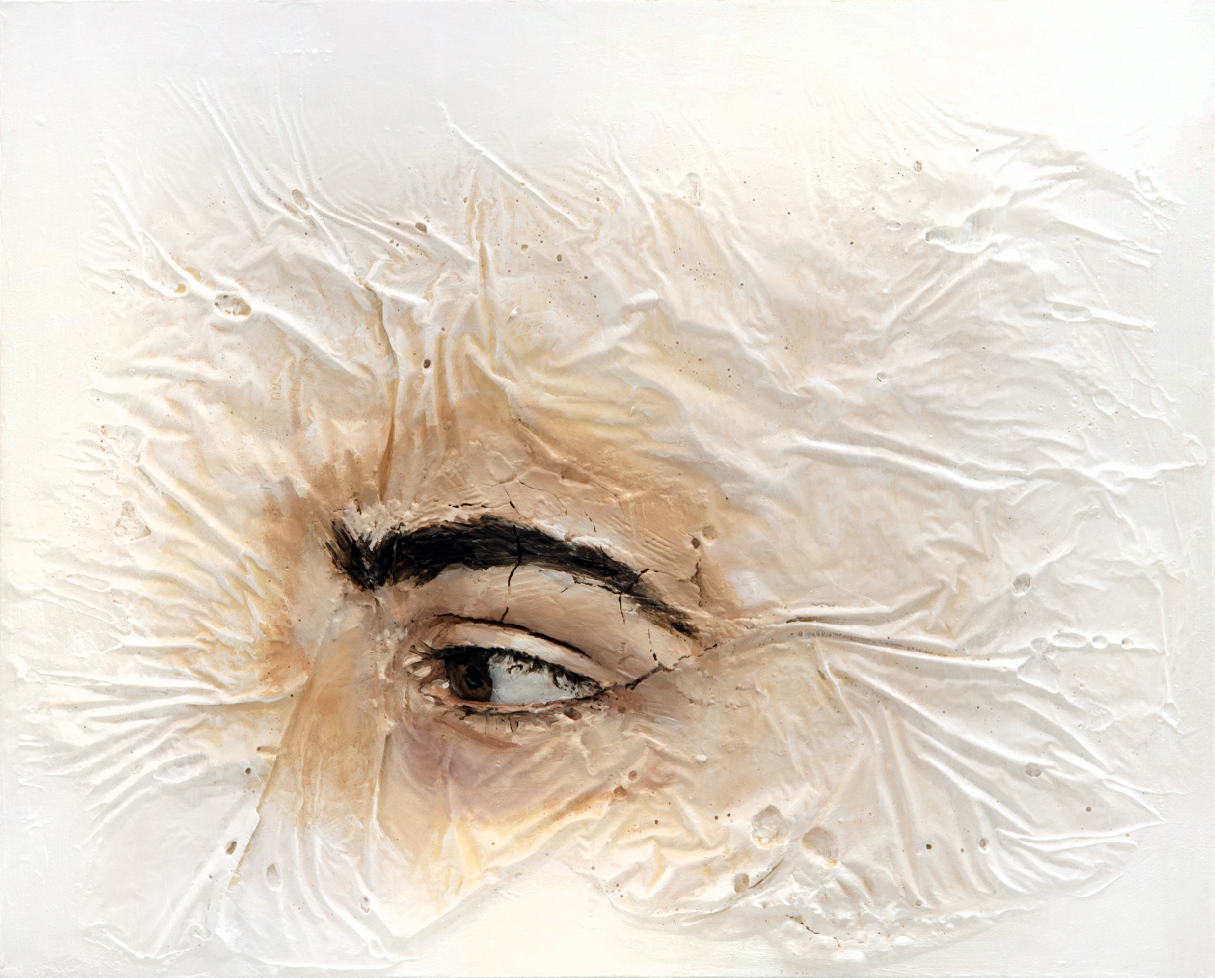Ojo cuadro en relieve de un ojo